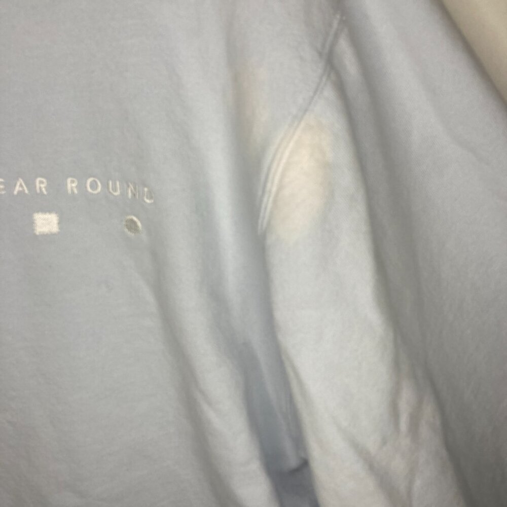 AYR All Year Round The Sweatshirt Crewneck Light Blue Small **FLAW** 100% Cotton - Picture 3 of 12